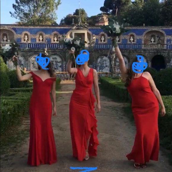 Red gown by Aidan Mattox - Picture 5 of 5